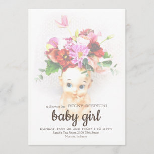 Invitation Baby shower Kewpie