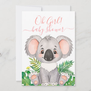 Invitation baby shower Koala