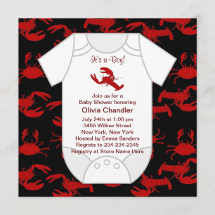 Invitation Baby shower langouste de homard
