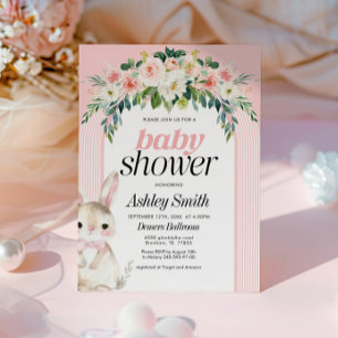 Invitation Baby shower lapin de Pâques