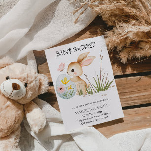 Invitation Baby Shower Lapin de Pâques - Lapin Pastel Mignon