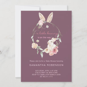 Invitation Baby shower lapin lapin adorable