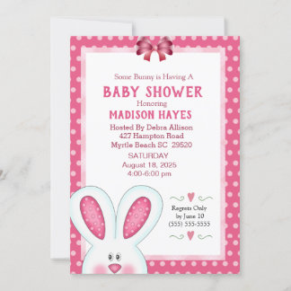 Invitation Baby shower lapin mignon lapin