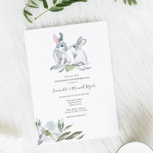 Invitation Baby shower lapin neutre pour les femmes