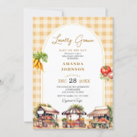 Baby shower Légume à En vichy jaune cultivé locale