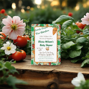 Invitation Baby shower Légume souriant
