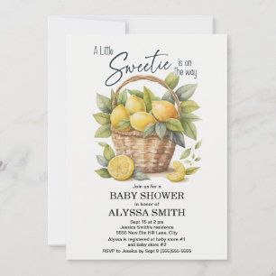 Invitation Baby Shower Lemons Little Sweetie