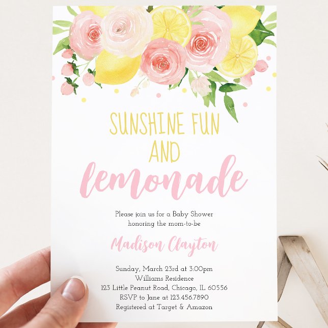 Invitation Baby Shower Limonade (Créateur téléchargé)