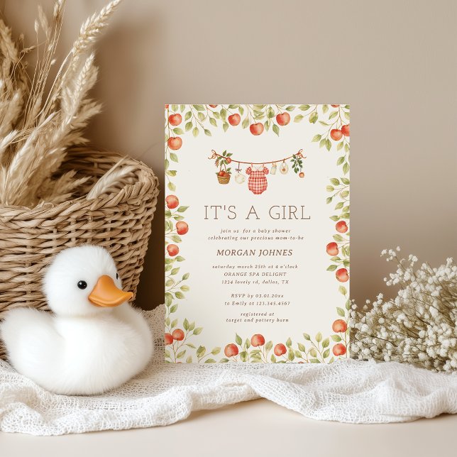 Invitation Baby Shower Linge de Bébé de Ferme (Créateur téléchargé)
