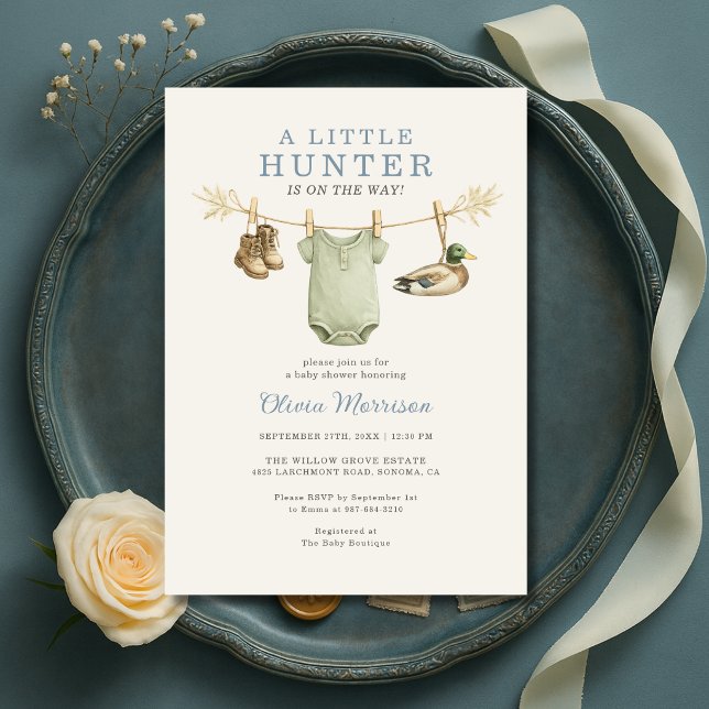 Invitation Baby Shower Linge de Chasse au Canard (Créateur téléchargé)