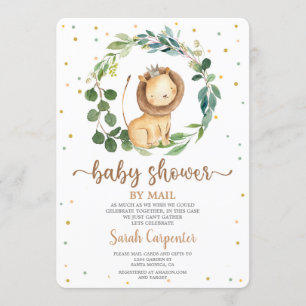 Invitation Baby shower Lion par courrier