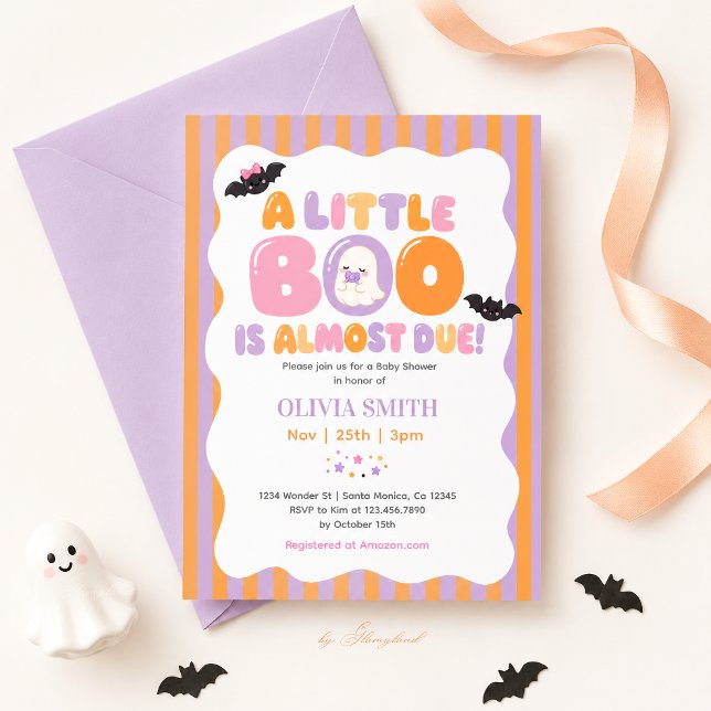Invitation Baby Shower Little Boo (Créateur téléchargé)
