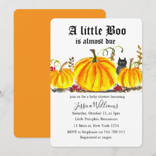 Invitation Baby Shower Little Boo Est Presque Prêt pour Hallo