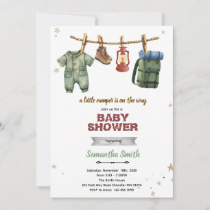 Invitation Baby Shower Little Camper