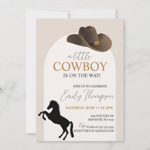 Invitation Baby shower Little Cowboy