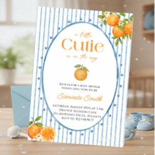 Invitation Baby Shower Little Cutie Blue 
