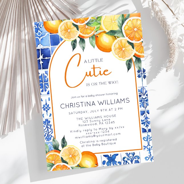 Invitation Baby Shower Little Cutie Mixte (Créateur téléchargé)