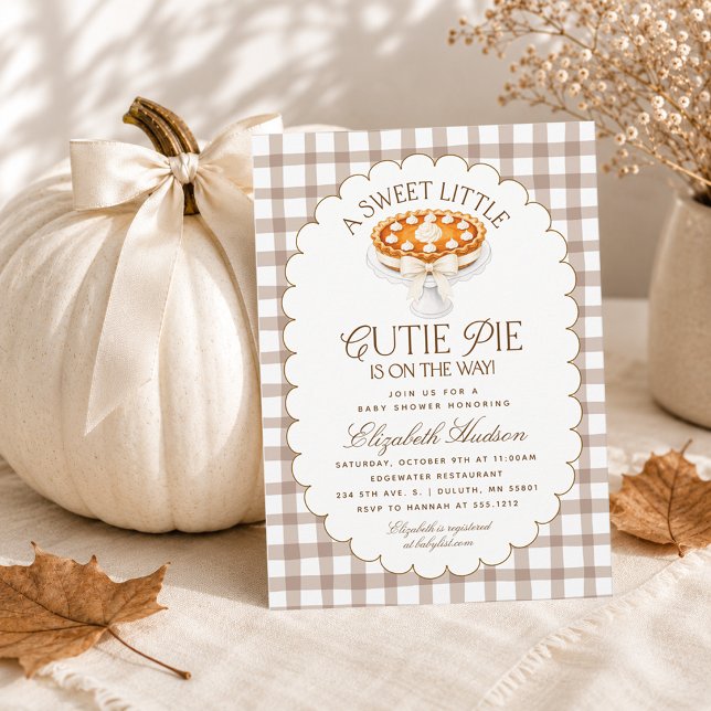 Invitation Baby Shower Little Cutie Pie (A Little Cutie Pie Baby Shower Invitation)