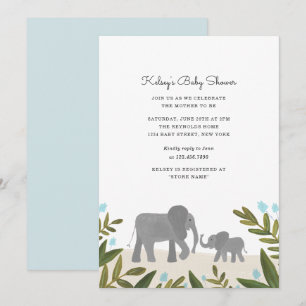 Invitation Baby shower Little Elephant