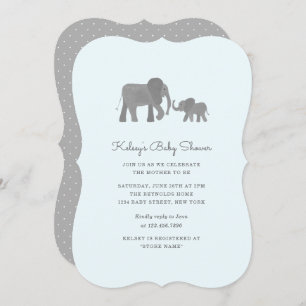 Invitation Baby shower Little Elephant
