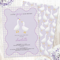 Baby shower Little Goose En vichy Lilac