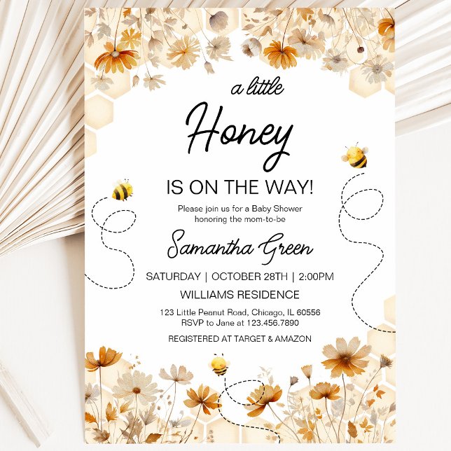 Invitation Baby Shower Little Honey (Créateur téléchargé)