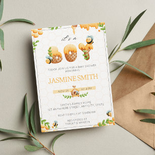 Invitation Baby shower Little Honey Bee Boy