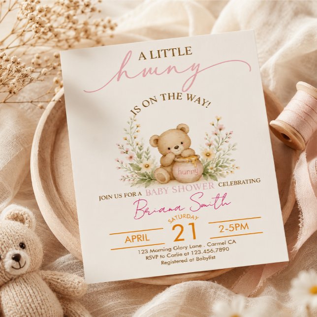 Invitation Baby Shower Little Hunny (Créateur téléchargé)