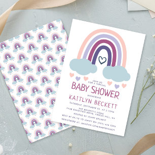 Invitation Baby shower Little Rainbow