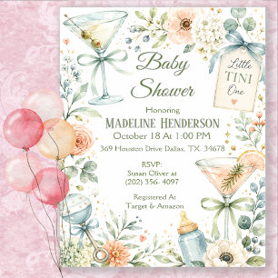 Invitation Baby Shower Little Tini One Martini