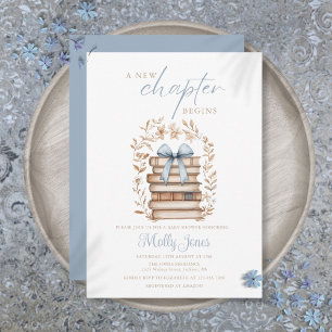 Invitation Baby Shower Livre de Contes Ruban Bleu
