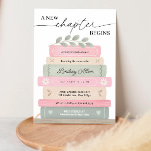 Invitation Baby-Shower Livre de Contes : Un Nouveau Chapitre