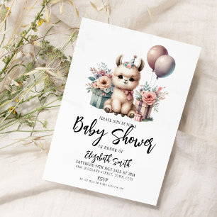 Invitation Baby shower Llama
