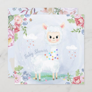 Invitation Baby shower Llama/Alpaca