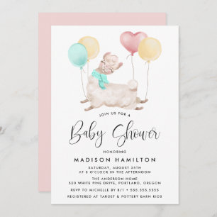 Invitation Baby shower Llama doux