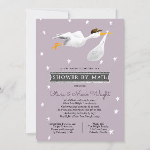 Invitation Baby shower longue distance par courrier