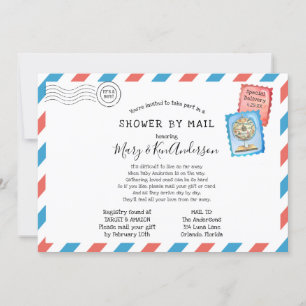 Invitation Baby shower longue distance par courrier