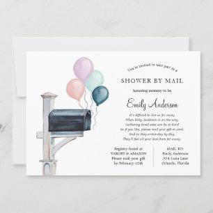 Invitation Baby shower longue distance par courrier