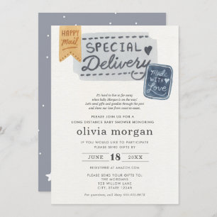 Invitation Baby shower longue distance par courrier