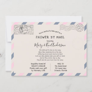 Invitation Baby shower longue distance par courrier