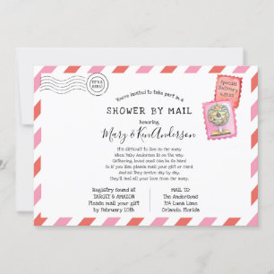 Invitation Baby shower longue distance par courrier