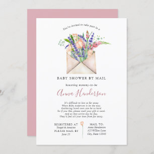 Invitation Baby shower longue distance par courrier