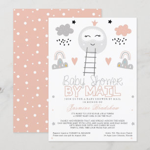 Invitation Baby shower longue distance vers la Lune