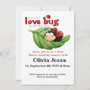 Invitation Baby shower Love Bug