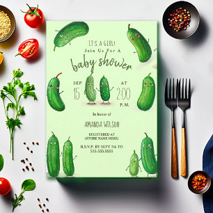 Invitation Baby shower lunique vert de chaudières