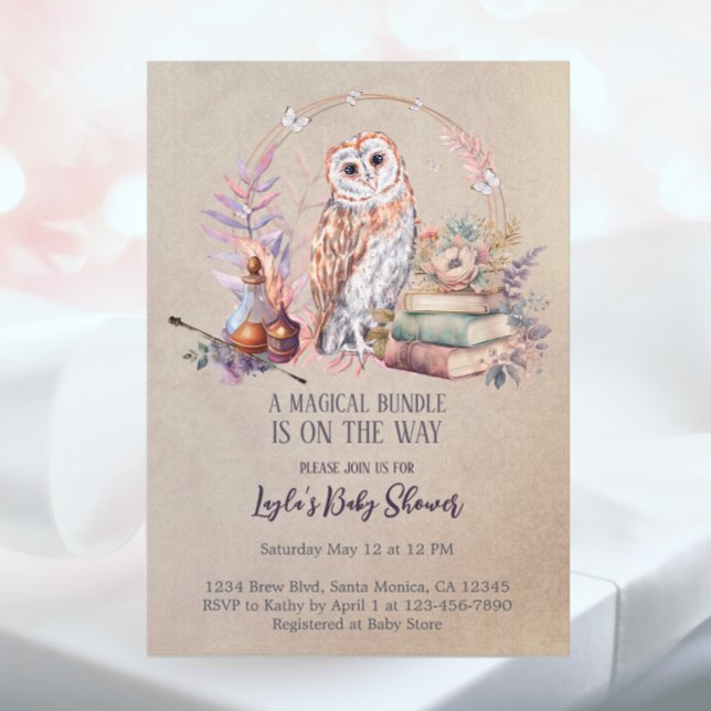 Invitation Baby shower Magical Girl Wizard (Créateur téléchargé)