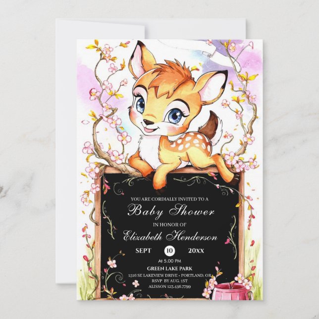 Invitation Baby shower magique (Devant)