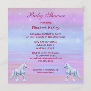 Invitation Baby shower magique de filles d'imaginaire de