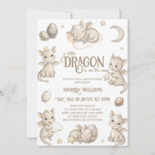 Invitation Baby Shower Magique du Petit Dragon