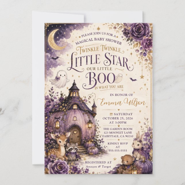 Invitation Baby Shower Magique Petit Boo (Devant)